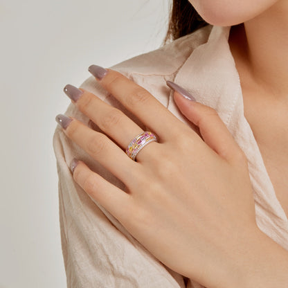 [Olivia JW]Radiant Colorful Radiant Cut Daily Ring