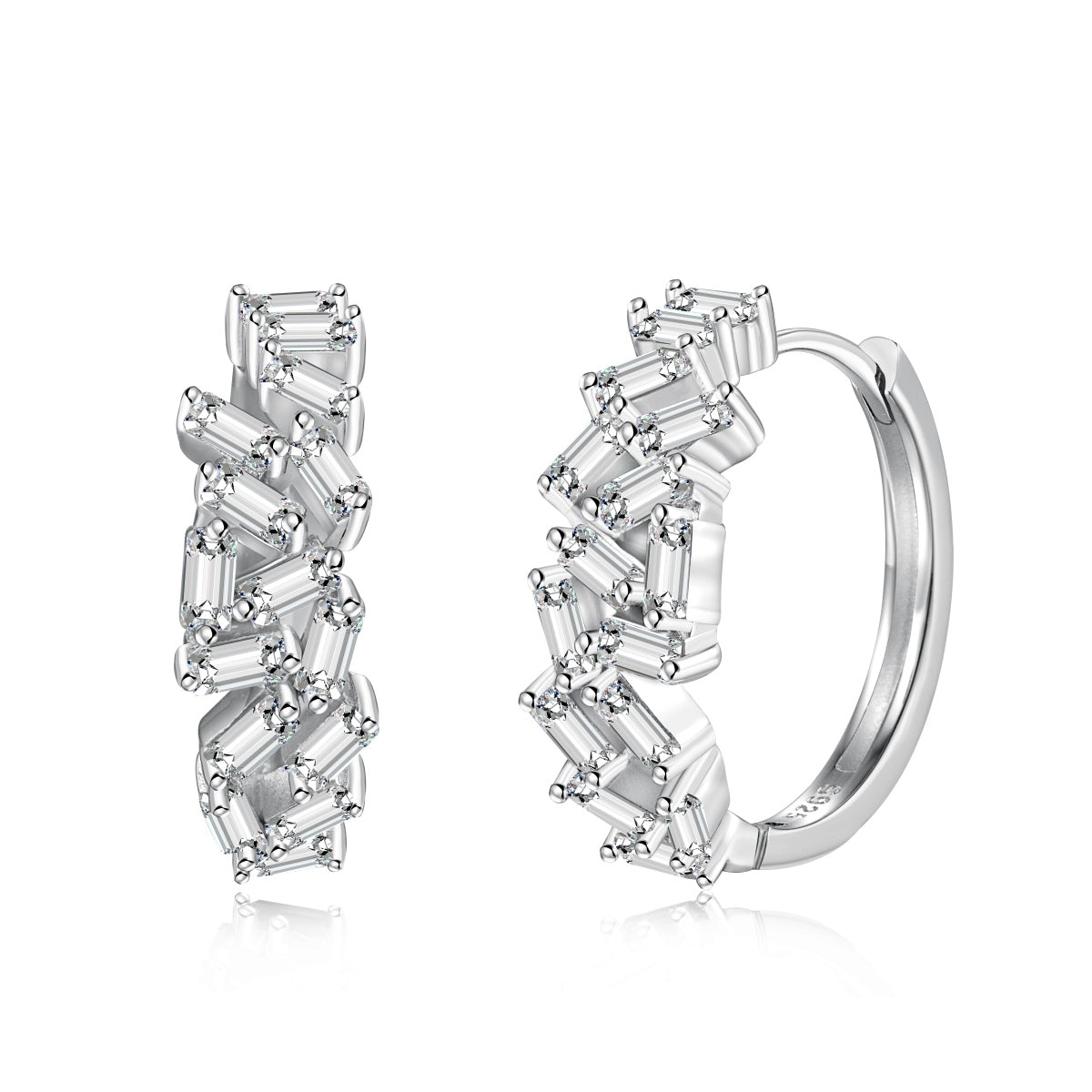 [Olivia JW]Dazzling Colorful Emerald Cut Daily Earrings