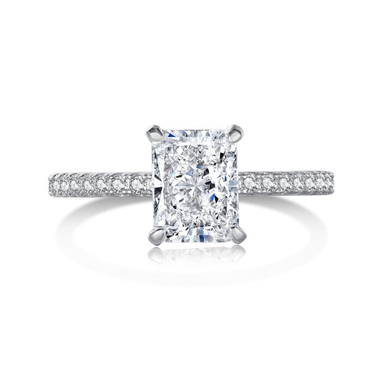 [Olivia JW]2.0 Carat Dazzling Sparkling Radiant Cut Party Ring
