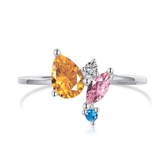 [Olivia JW]Radiant Colorful Multi Cut Daily Ring
