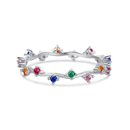 [Olivia JW]Radiant Colorful Round Cut Daily Ring