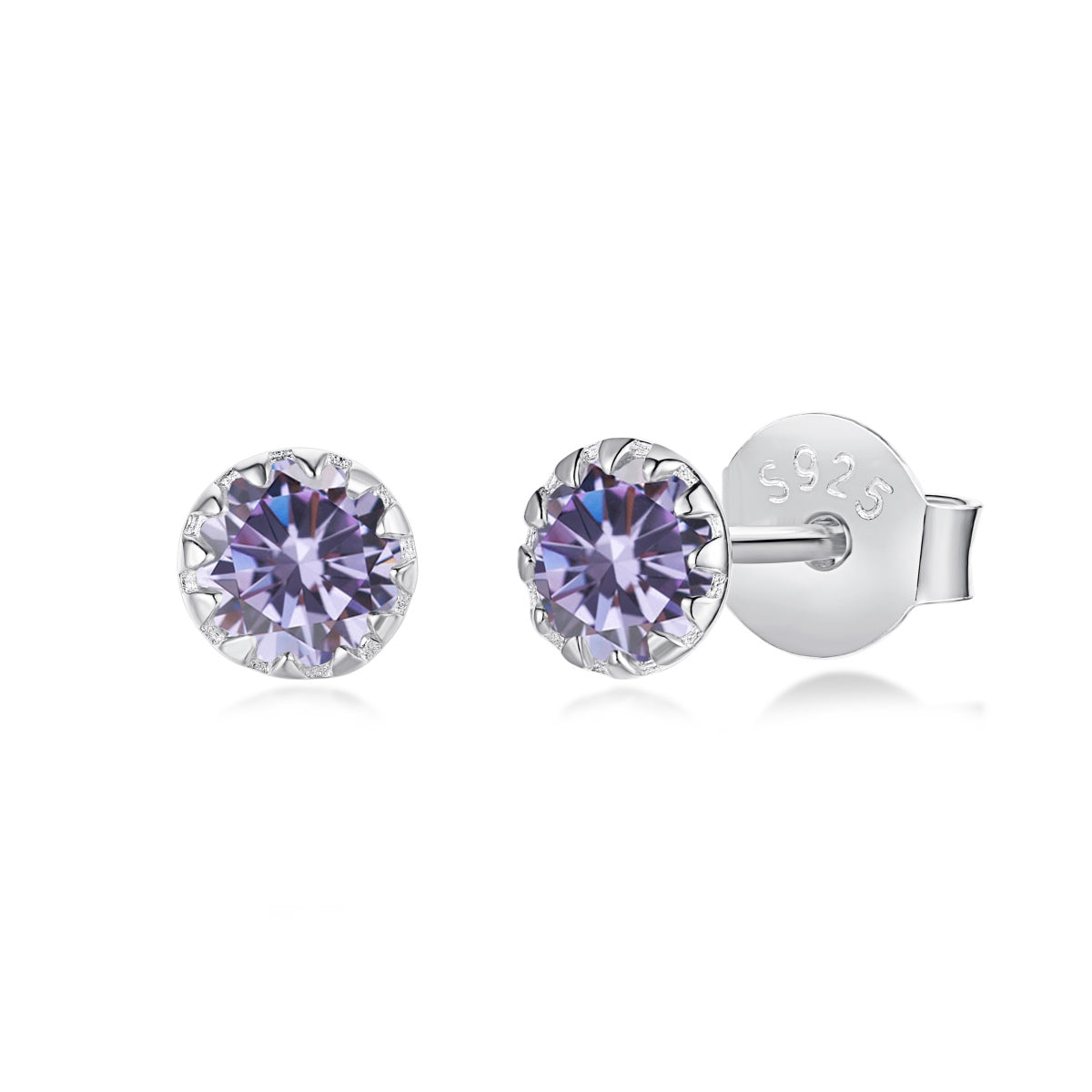 [Olivia JW]Sparkling Colorful Round Shape Earrings