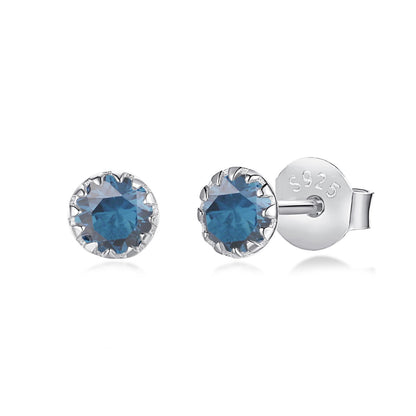[Olivia JW]Sparkling Colorful Round Shape Earrings