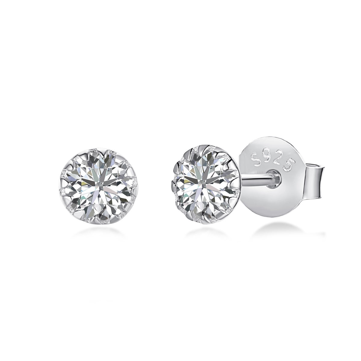 [Olivia JW]Sparkling Colorful Round Shape Earrings