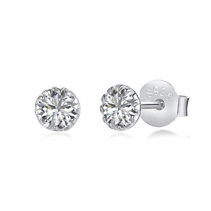 [Olivia JW]Sparkling Colorful Round Shape Earrings