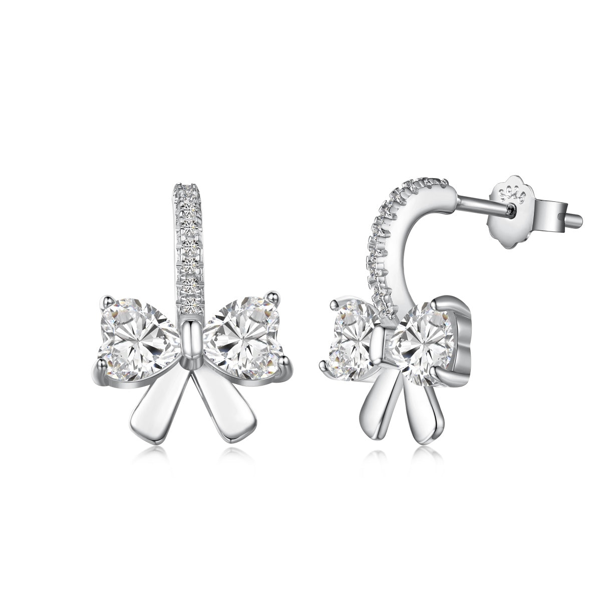 [Olivia JW]Exquisite Earrings With Heart-Shaped Bow Design