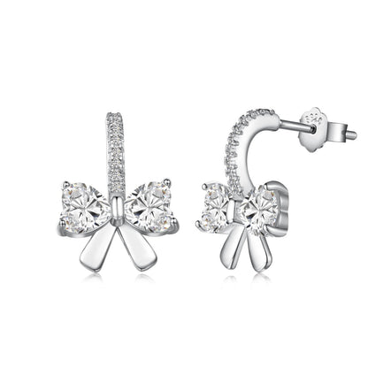 [Olivia JW]Exquisite Earrings With Heart-Shaped Bow Design