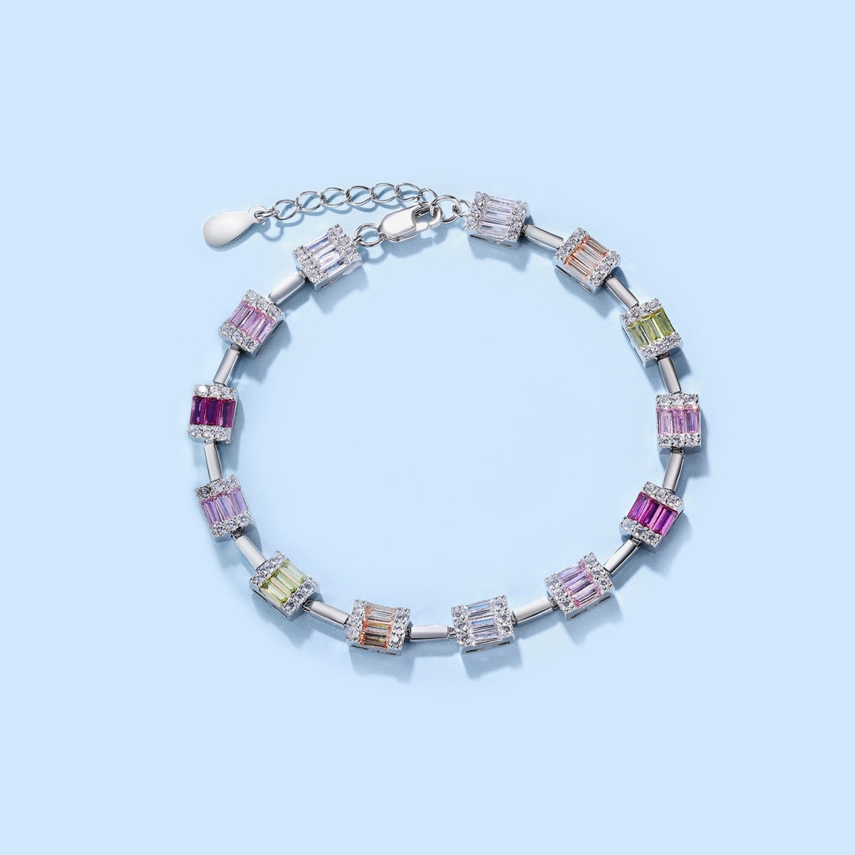 [Olivia JW]Dainty Charming Emerald Cut Daily Bracelet
