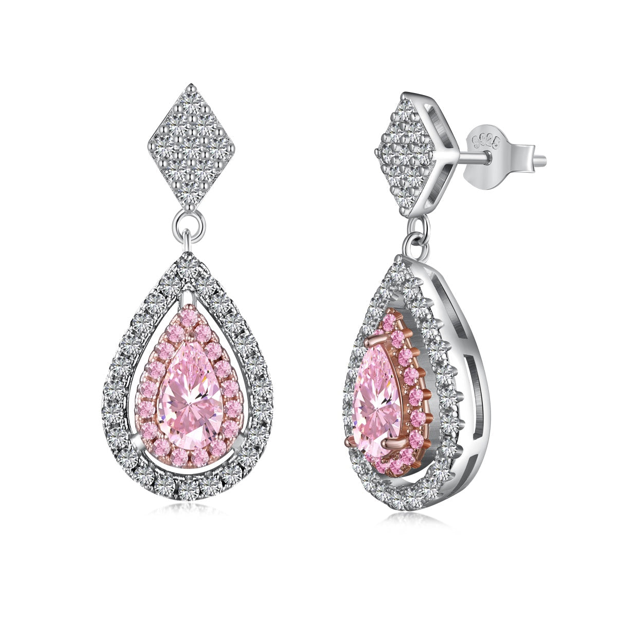 [Olivia JW]Ornate Delicate Water Drop Shape Banquet Earrings