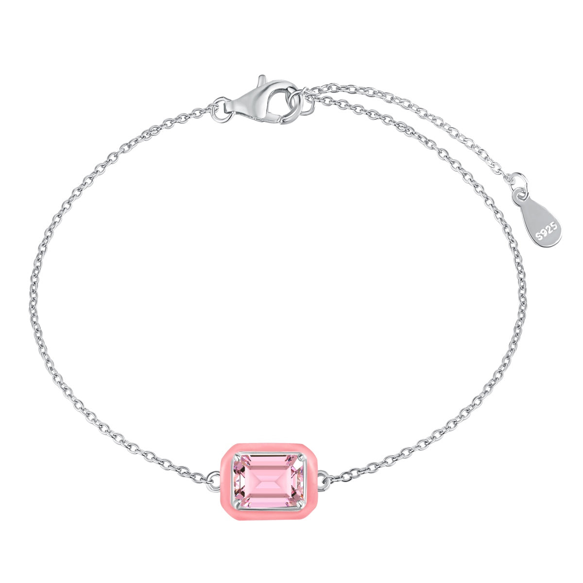 [Olivia JW]2.0 Carat Sparkling Colorful Emerald Cut Daily Bracelet