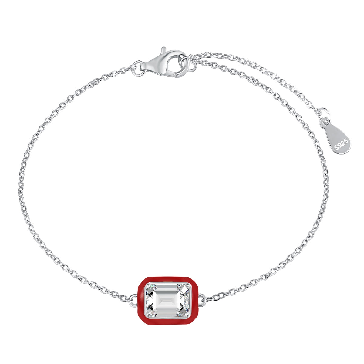 [Olivia JW]2.0 Carat Sparkling Colorful Emerald Cut Daily Bracelet