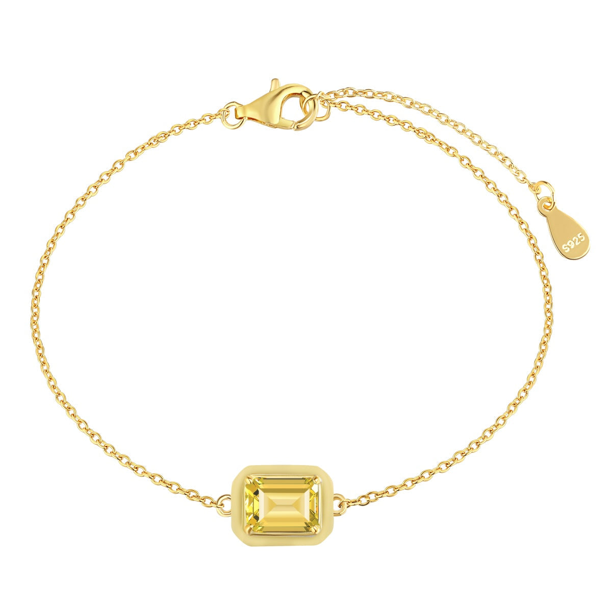 [Olivia JW]2.0 Carat Sparkling Colorful Emerald Cut Daily Bracelet