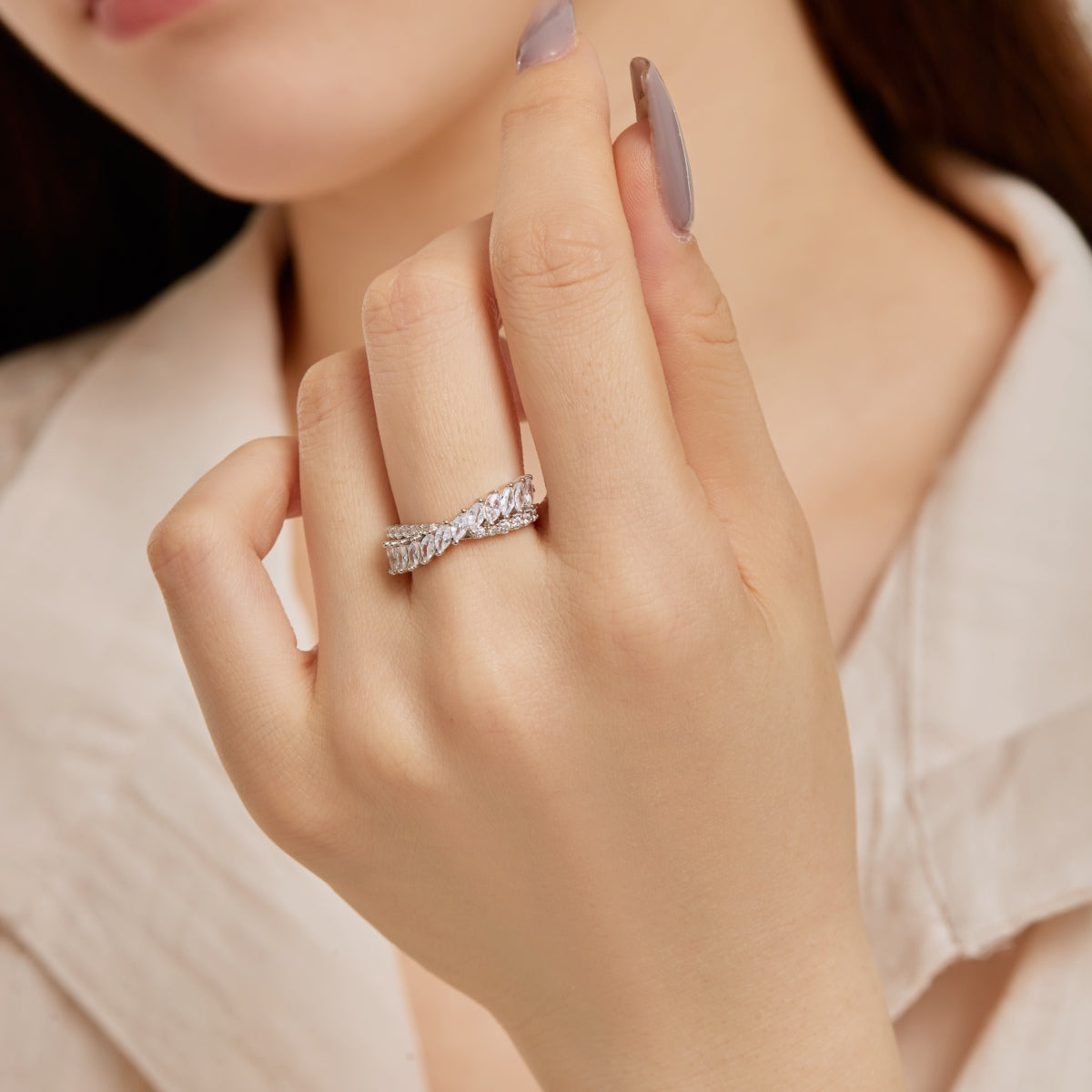 [Olivia JW]Unique Colorful Marquise Cut Daily Ring