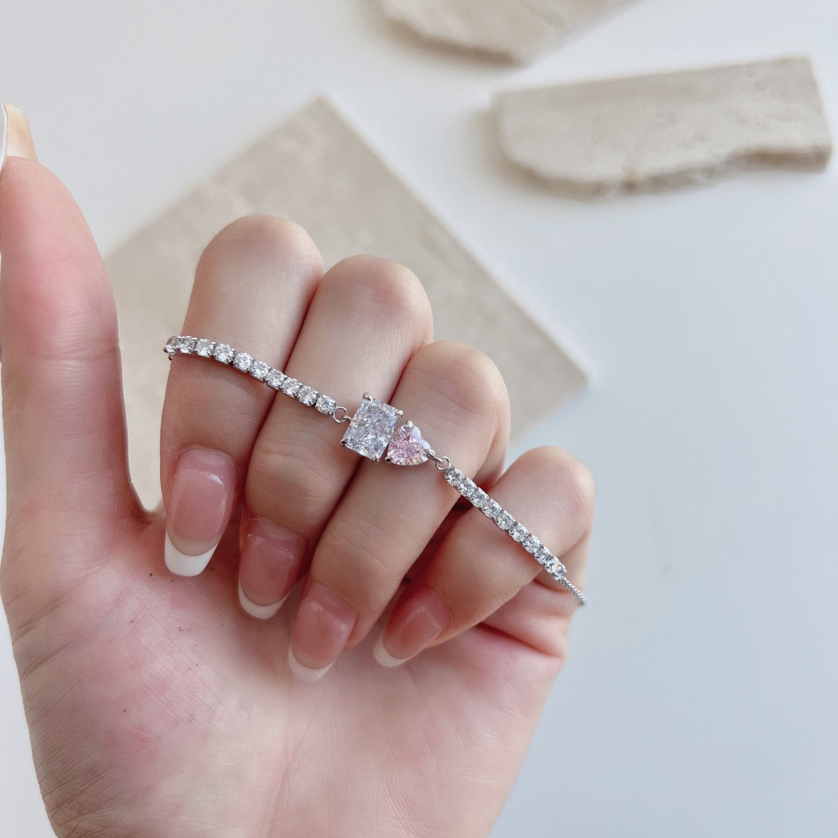 [Olivia JW]Dazzling Unique Multi Shape Lover Bracelet