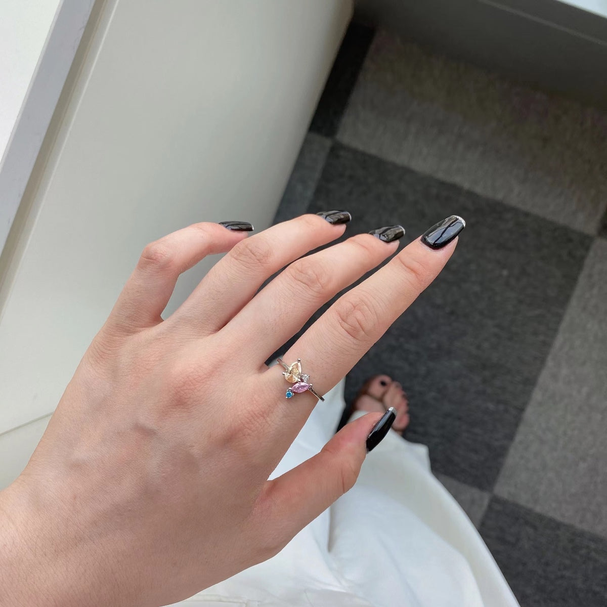 [Olivia JW]Radiant Colorful Multi Cut Daily Ring