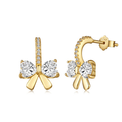 [Olivia JW]Exquisite Earrings With Heart-Shaped Bow Design