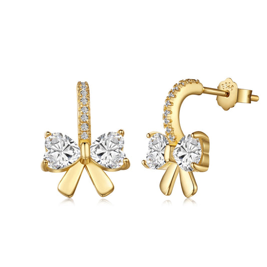 [Olivia JW]Exquisite Earrings With Heart-Shaped Bow Design