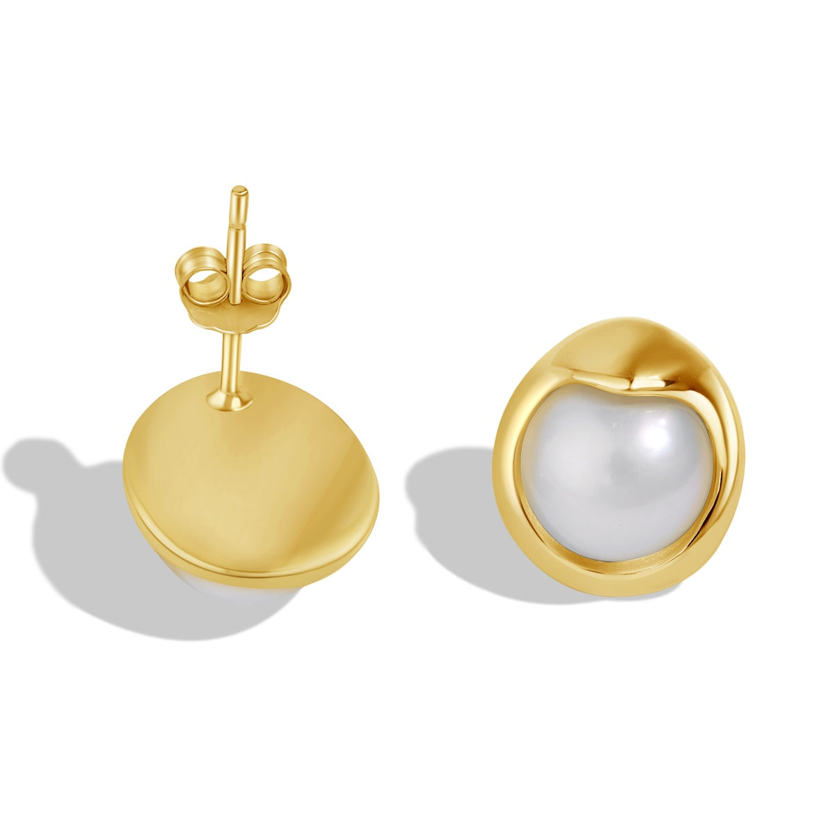 [Olivia JW]Dainty Bread Pearl Earrings