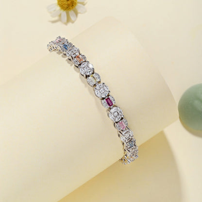 [Olivia JW]Dazzling Radiant Multi Cut Daily Bracelet