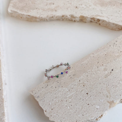 [Olivia JW]Radiant Colorful Round Cut Daily Ring