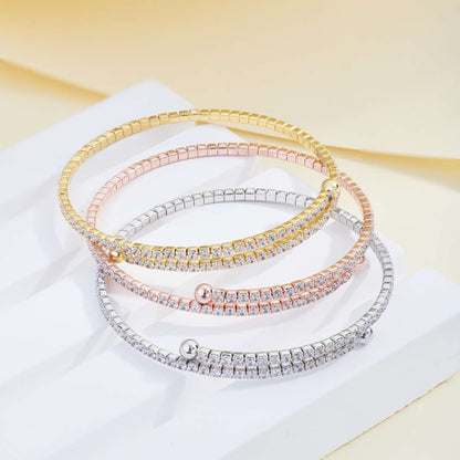 [Olivia JW]Row of Diamonds Round Fashion Bracelet