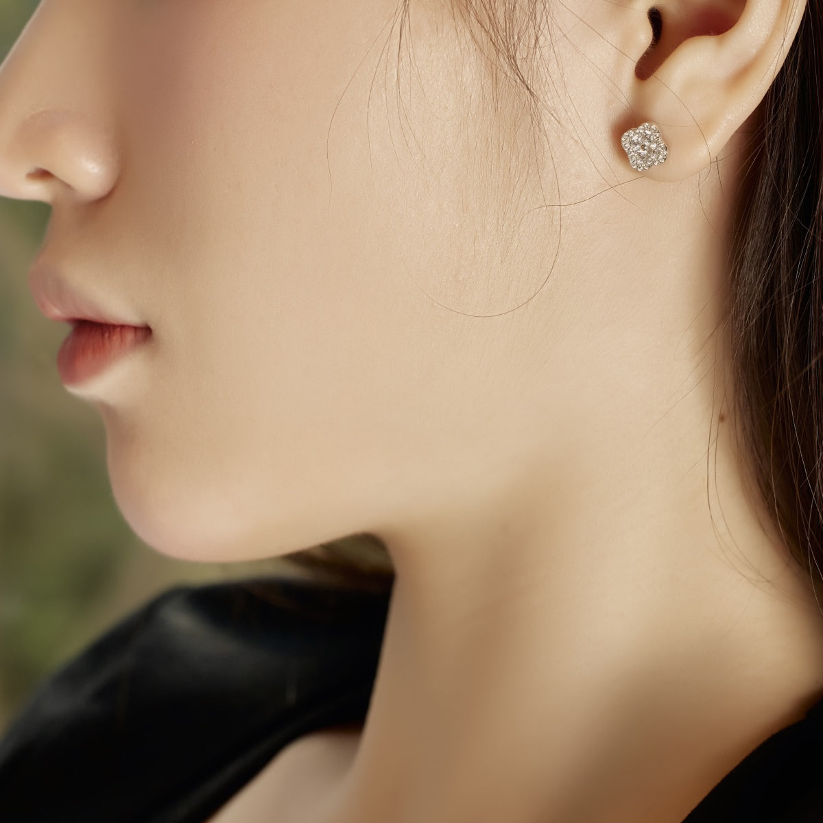 [Olivia JW]Four-Leaf Clover Flower Shaped Earrings