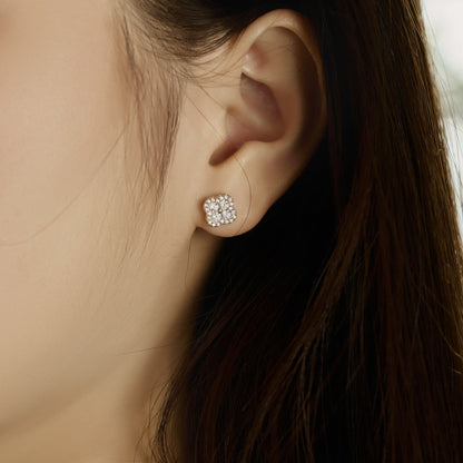 [Olivia JW]Four-Leaf Clover Flower Shaped Earrings