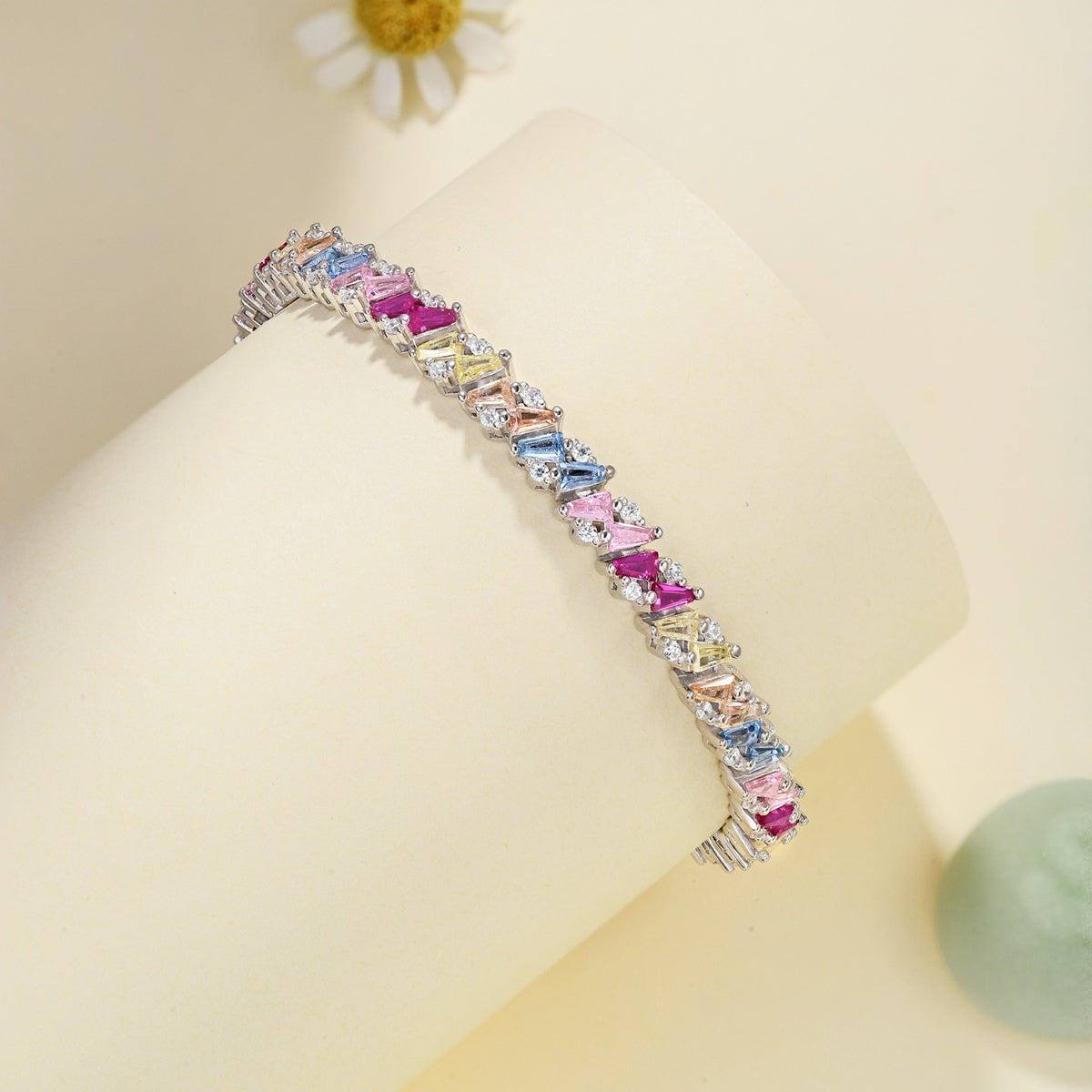 [Olivia JW]Ornate Sparkling Multi Cut Party Bracelet