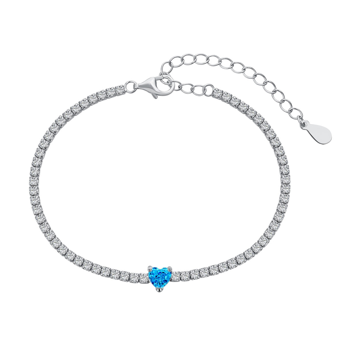 [Olivia JW]0.5 Carat Elegant Romantic Heart Shape Lover Bracelet