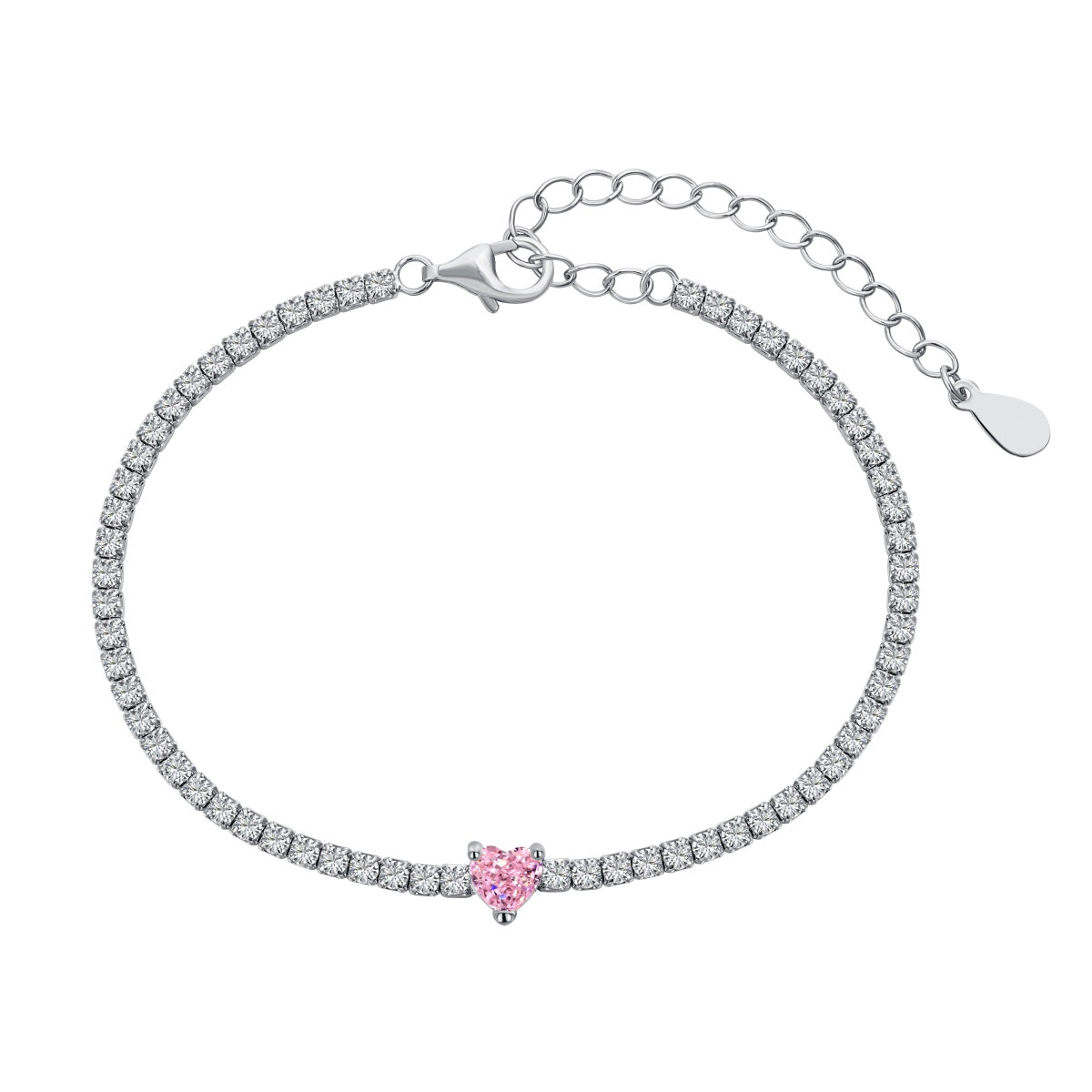 [Olivia JW]0.5 Carat Elegant Romantic Heart Shape Lover Bracelet