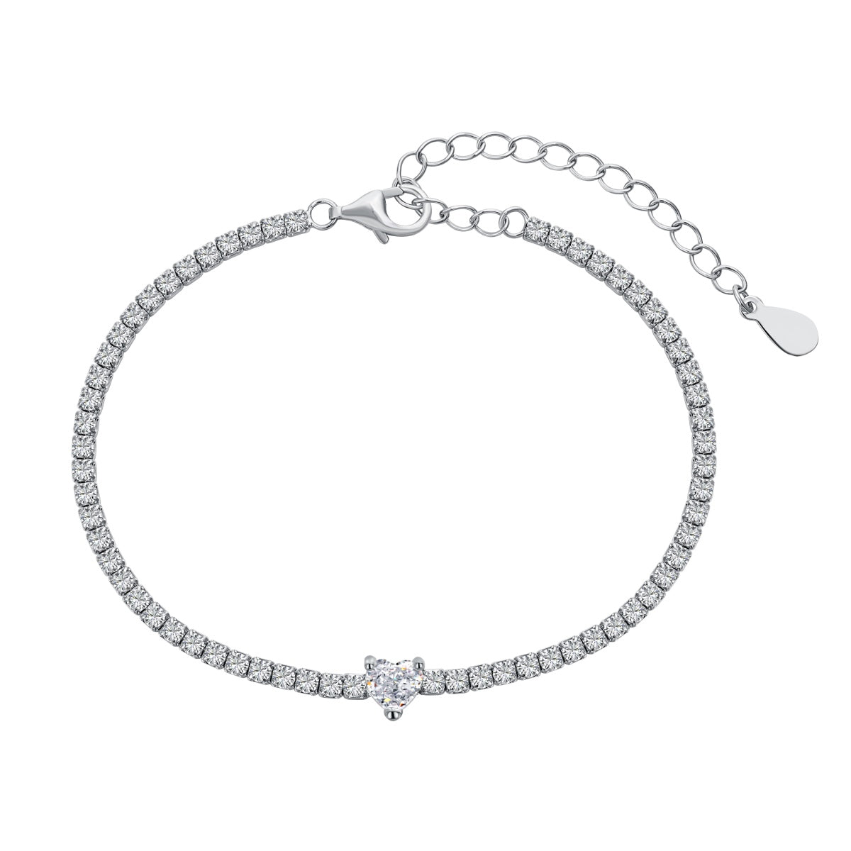 [Olivia JW]0.5 Carat Elegant Romantic Heart Shape Lover Bracelet