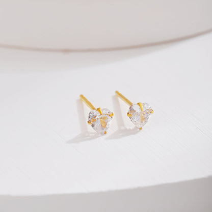 [Olivia JW]Sparkling Heart Shaped Simple Earrings