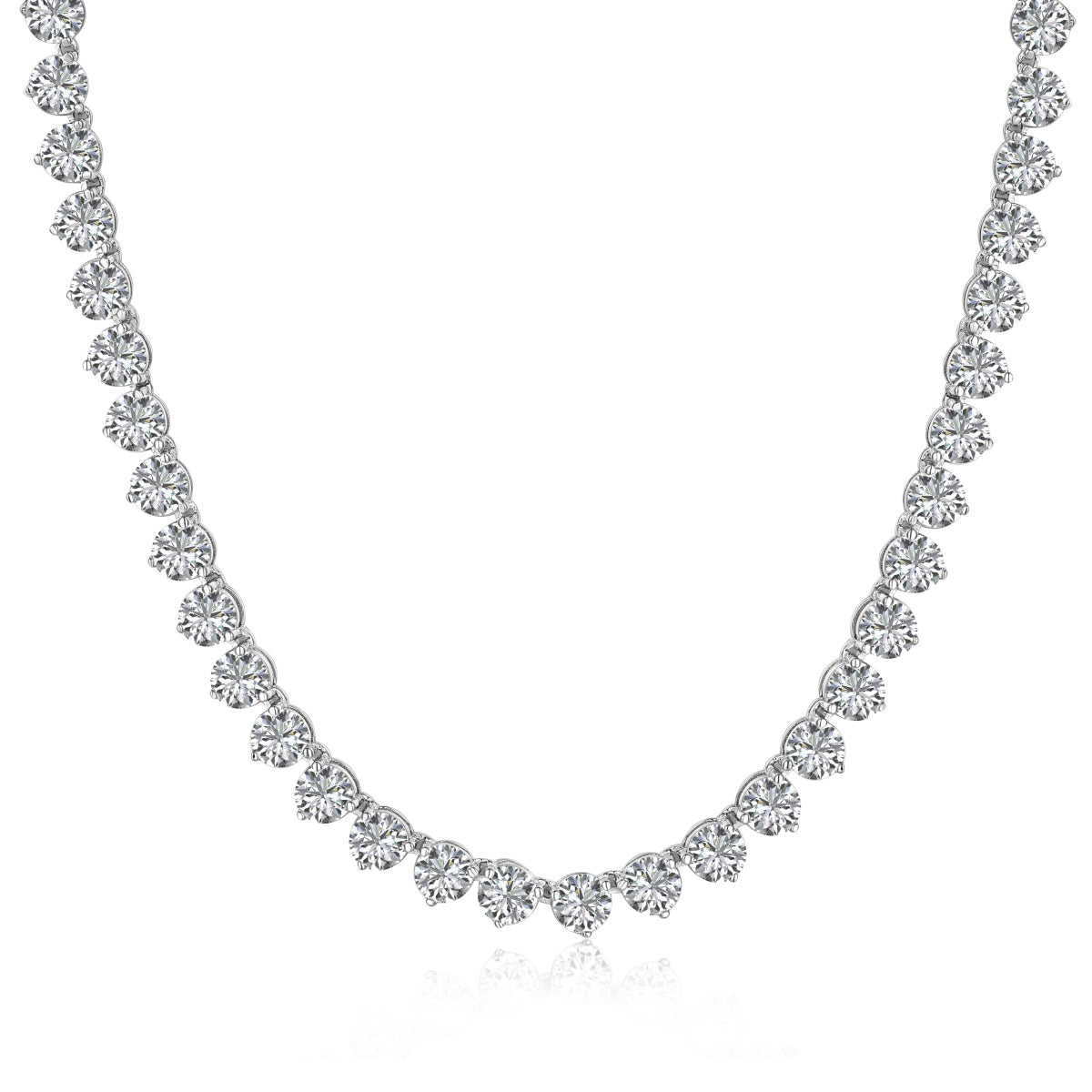 [Olivia JW]Ornate Heart Cut Tennis Necklace