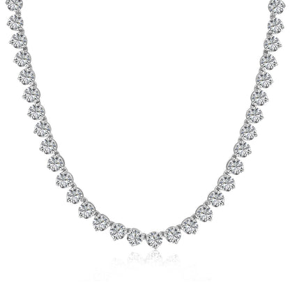 [Olivia JW]Ornate Heart Cut Tennis Necklace