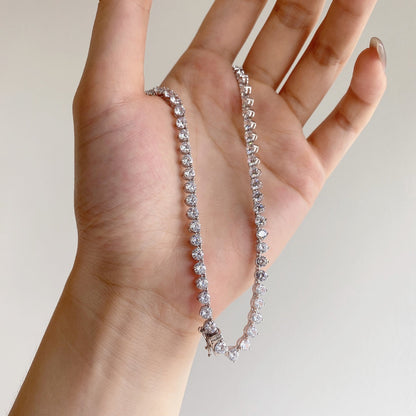 [Olivia JW]Ornate Heart Cut Tennis Necklace