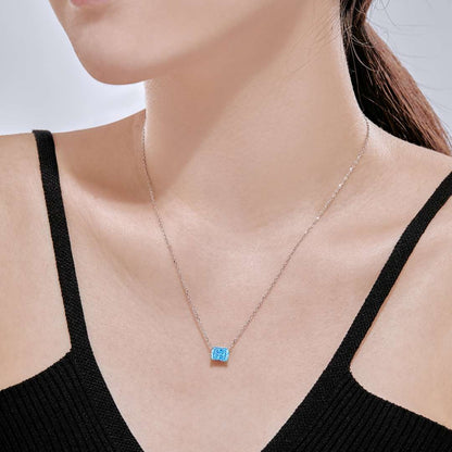 [Olivia JW]Luxurious Square Shape Colorful Necalack