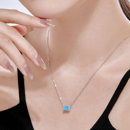 [Olivia JW]Luxurious Square Shape Colorful Necalack