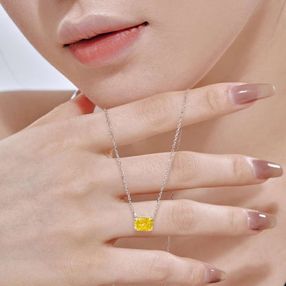 [Olivia JW]Luxurious Square Shape Colorful Necalack