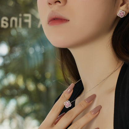 [Olivia JW]Spliced Lucky Four-Leaf Clover Versatile Necklace