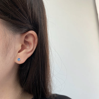 [Olivia JW]Sparkling Colorful Round Shape Earrings
