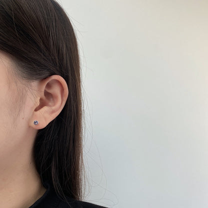 [Olivia JW]Sparkling Colorful Round Shape Earrings