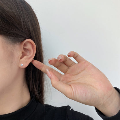 [Olivia JW]Sparkling Colorful Round Shape Earrings