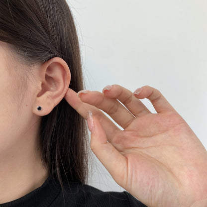 [Olivia JW]Sparkling Colorful Round Shape Earrings