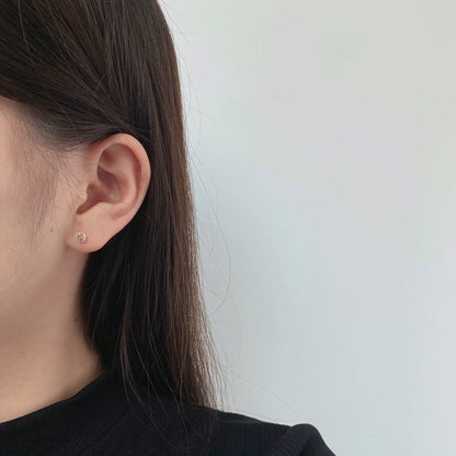 [Olivia JW]Sparkling Colorful Round Shape Earrings