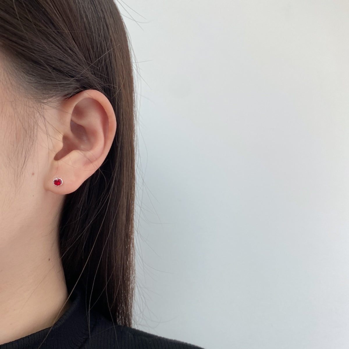[Olivia JW]Sparkling Colorful Round Shape Earrings