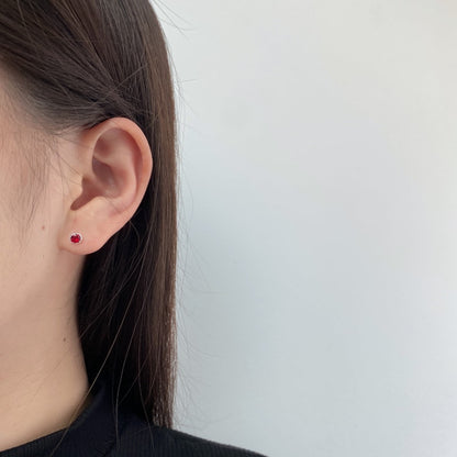 [Olivia JW]Sparkling Colorful Round Shape Earrings