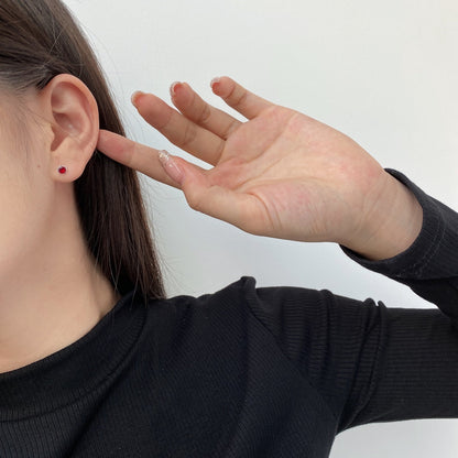 [Olivia JW]Sparkling Colorful Round Shape Earrings