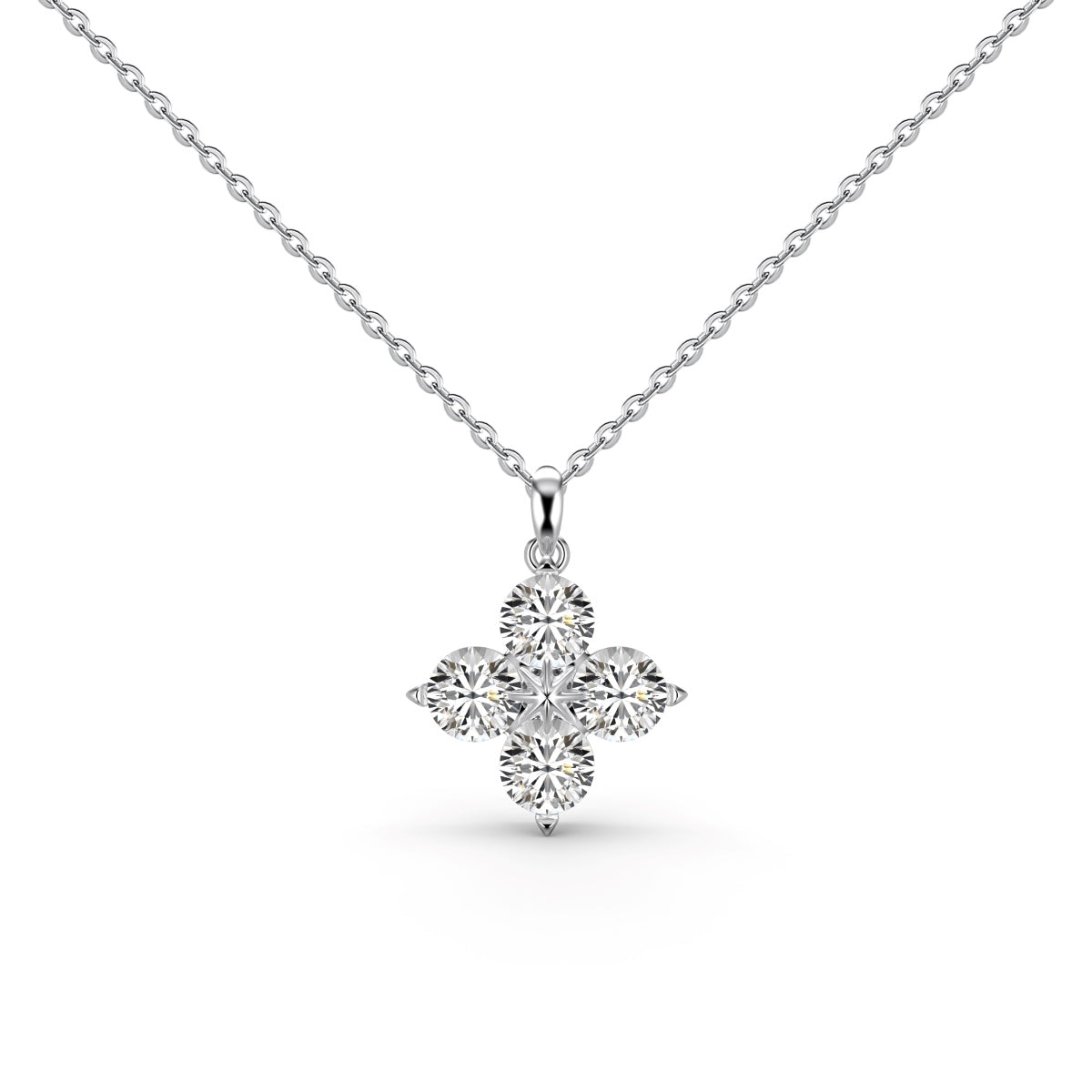 [Olivia JW]Four-Leaf Clover And Eight-Pointed Star Necklace