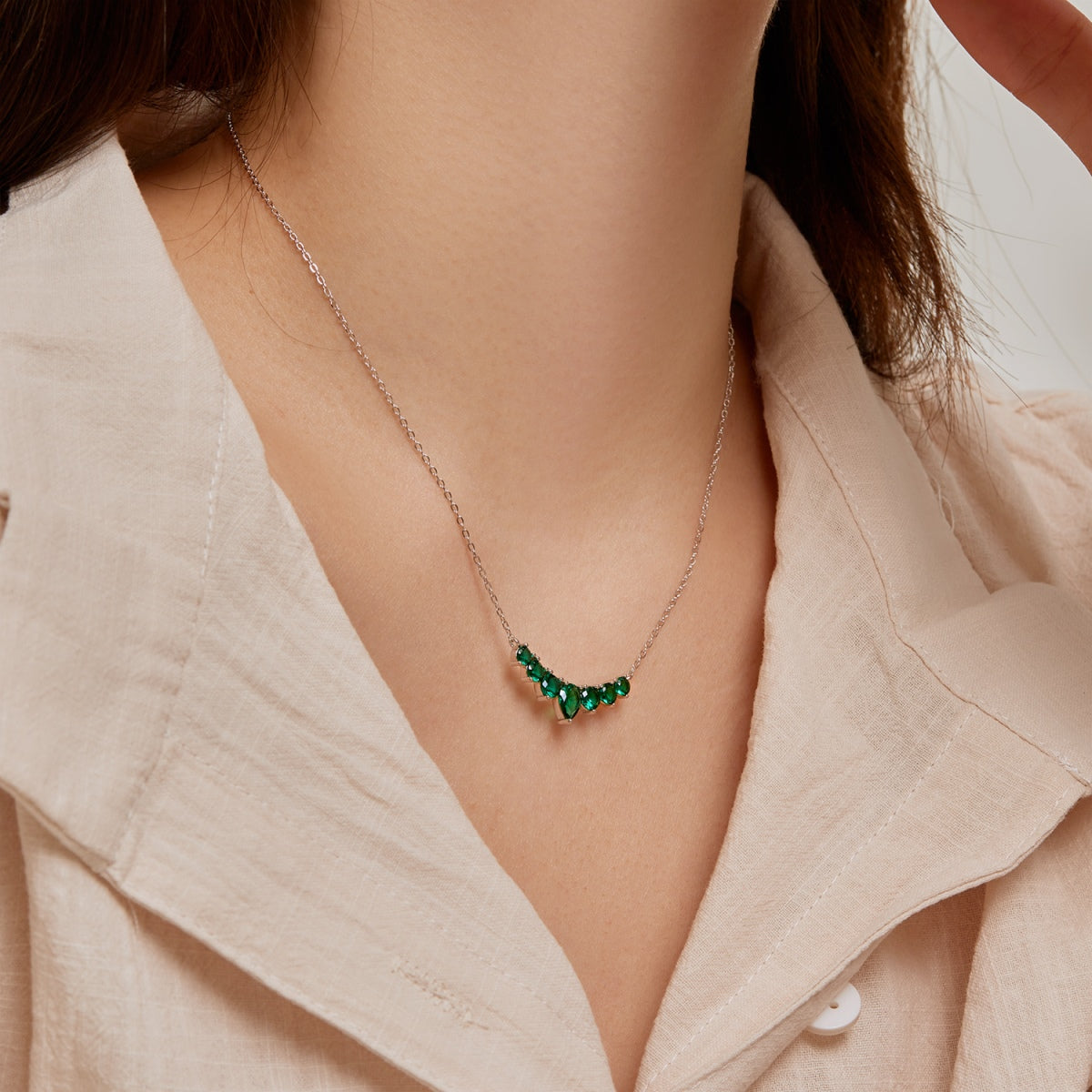 [Olivia JW]Dainty Colorful Heart Necklace