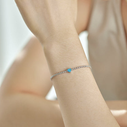 [Olivia JW]0.5 Carat Elegant Romantic Heart Shape Lover Bracelet